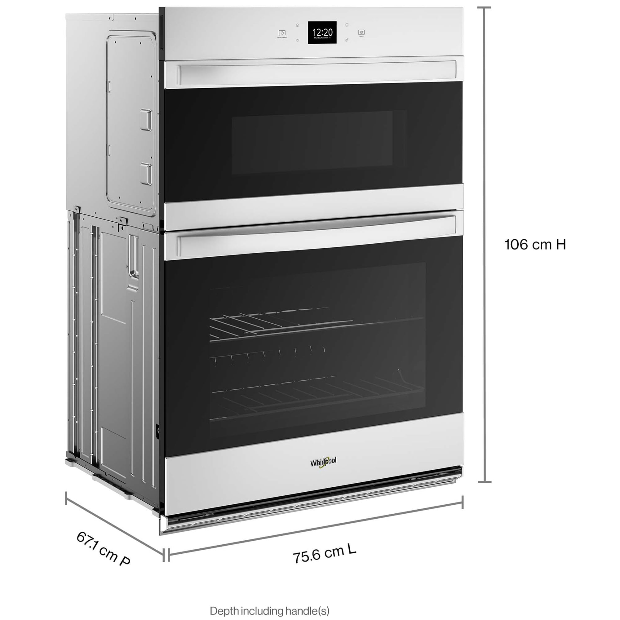 Whirlpool 30 in. 6.4 cu. ft. Smart Electric Microwave/Wall Oven Combo with Standard Convection & Sensor Cooking - White, , hires