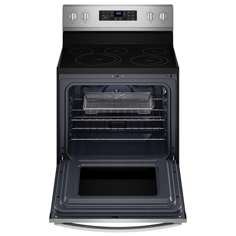 Whirlpool 30 in. 5.3 cu. ft. Air Fry Standard Convection Electric Range with Radiant Burners - Stainless Steel, , hires