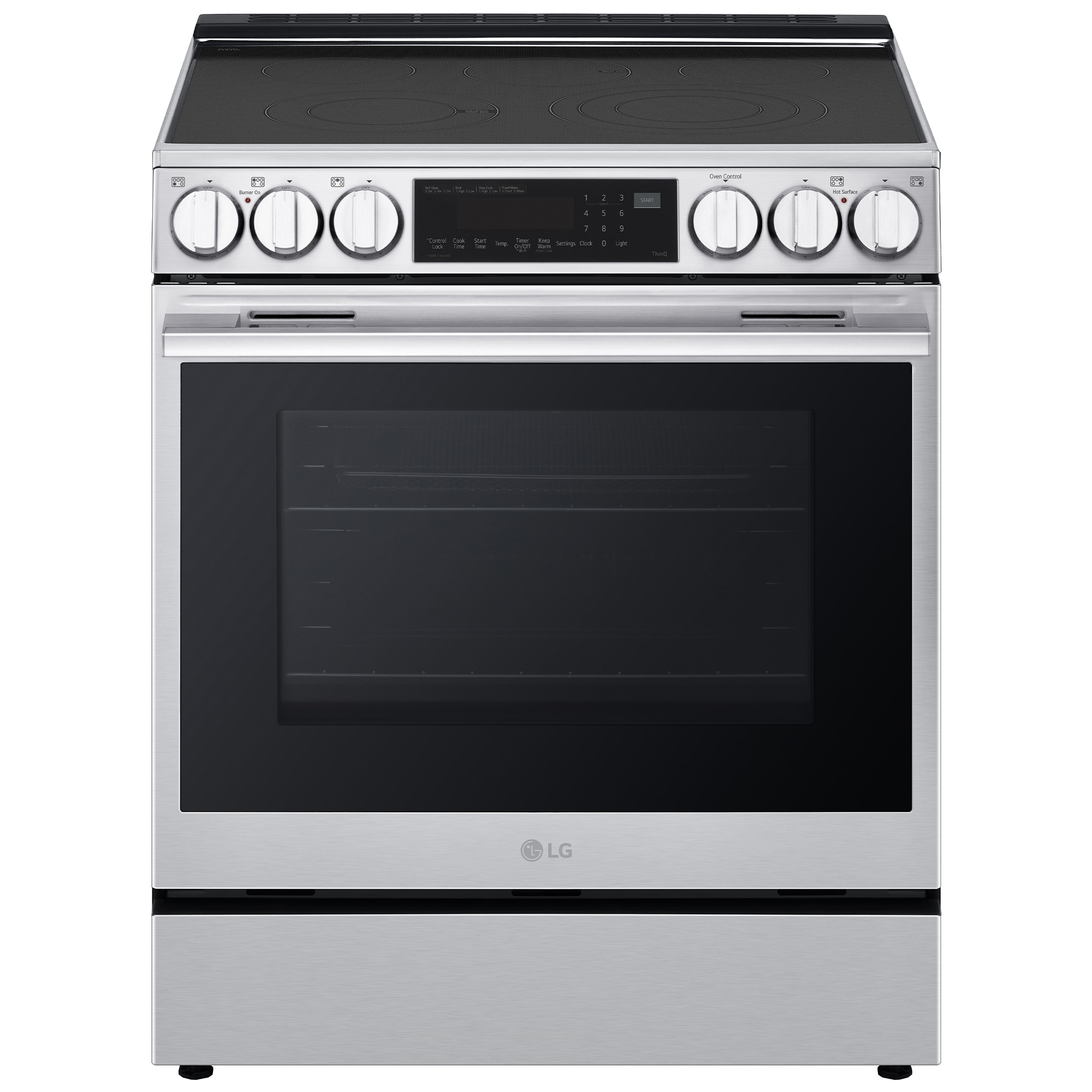 LG 30 in. 6.3 cu. ft. Smart Air-Fry True European Convection Electric Range with Radiant Burners PrintProof Stainless Steel, , hires