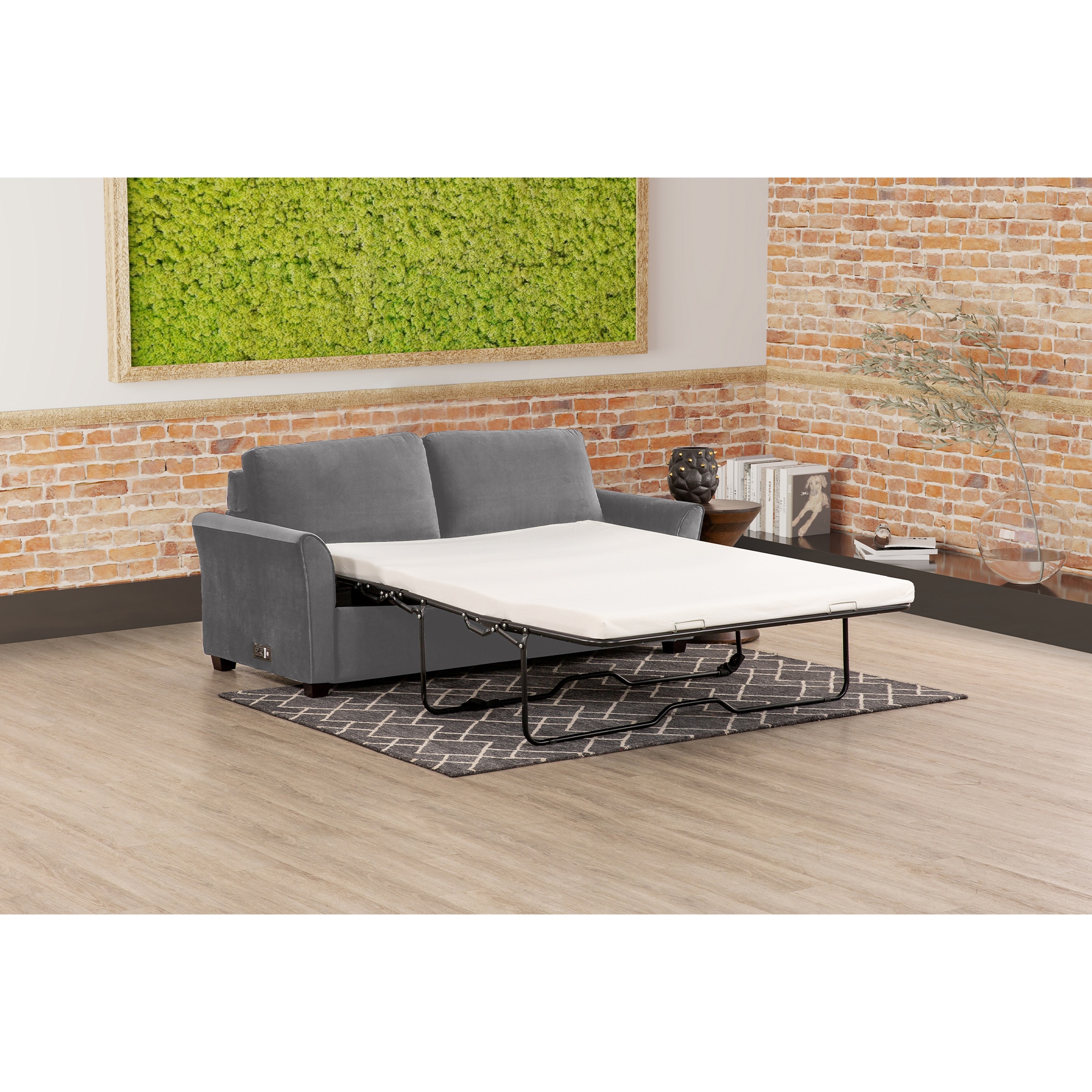 Primo Drake Full Sofa Bed - Velvet Grey, , hires