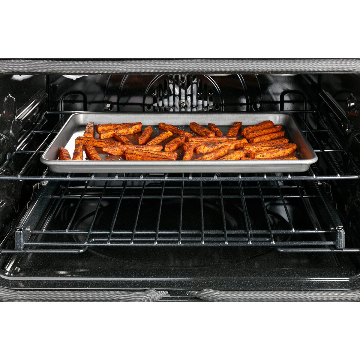 Cafe 30 in. 5.7 cu. ft. Smart Air Fry True European Convection Slide-In Electric Range with 5 Induction Burners - Stainless Steel, Stainless Steel, hires
