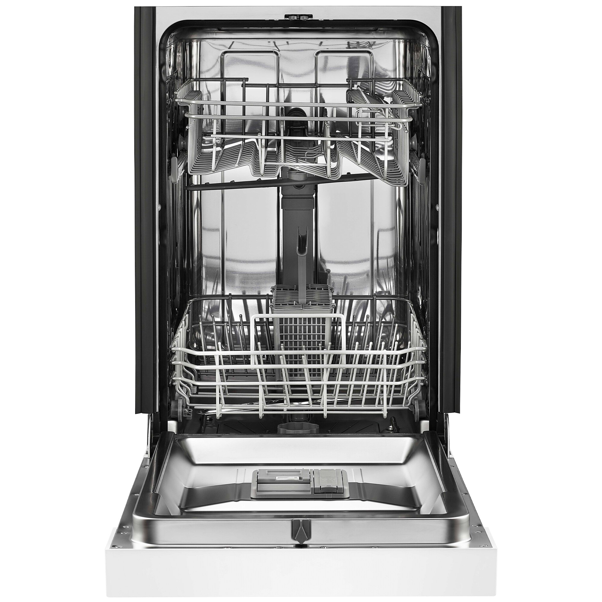 Whirlpool 18 in. Front Control Dishwasher with 50 dBa Sound Level & Pocket - White, , hires
