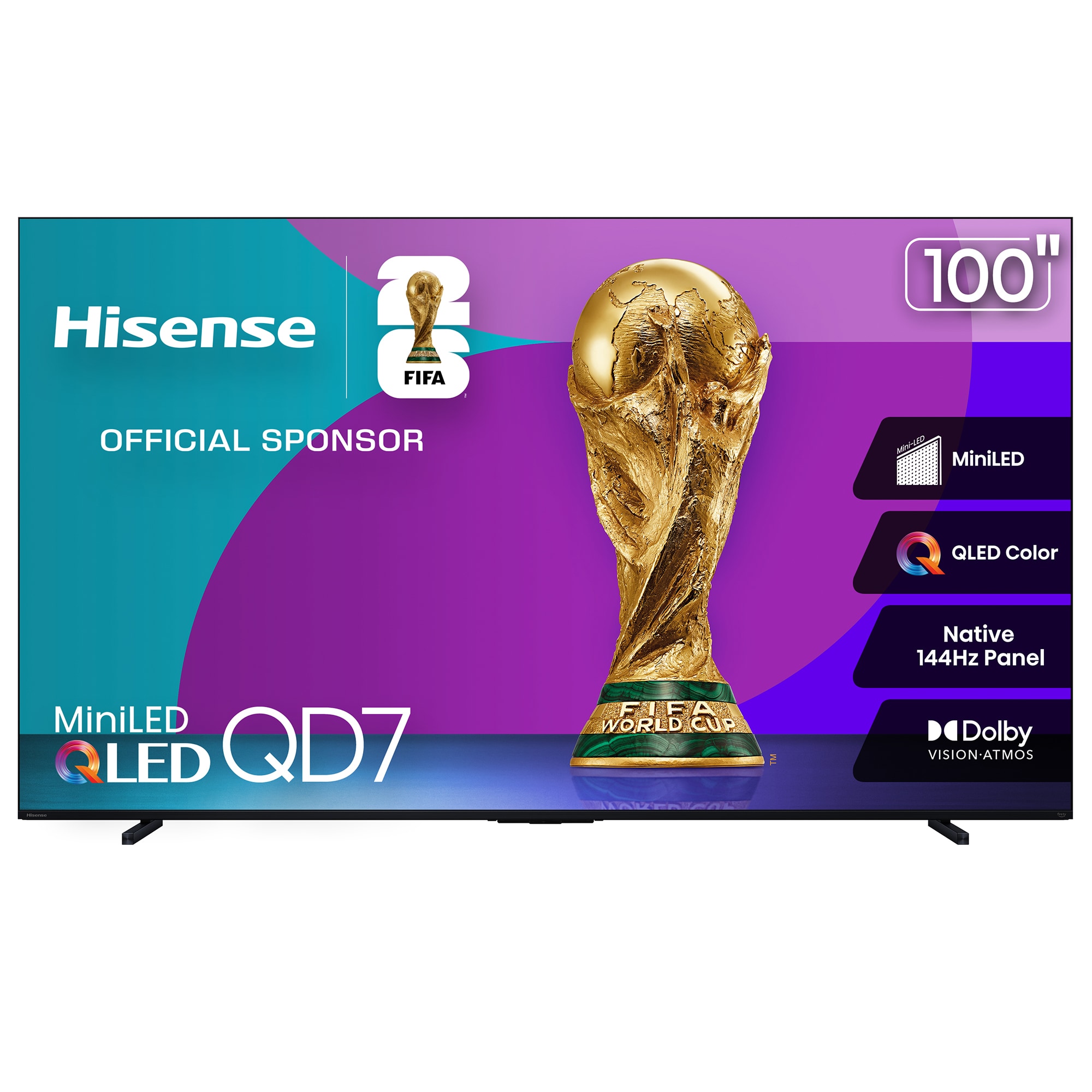Hisense - 100" Class QD7 Series Mini LED 4K UHD Smart Fire TV, , hires