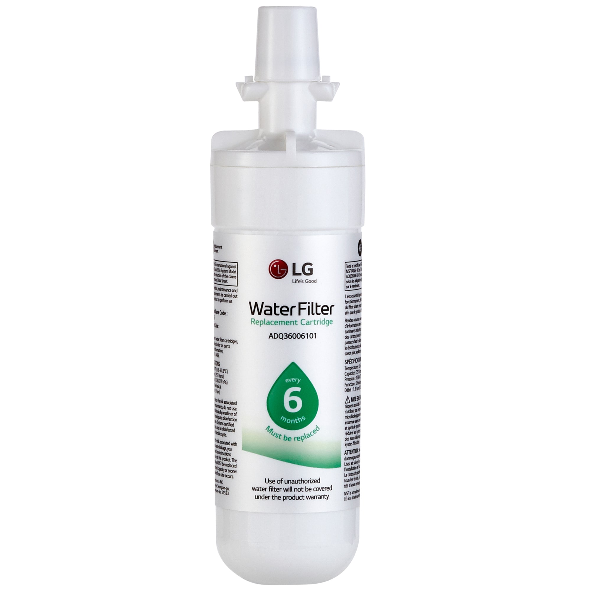 LG 6 Month / 200 Gallon Capacity Replacement Refrigerator Water Filter, , hires