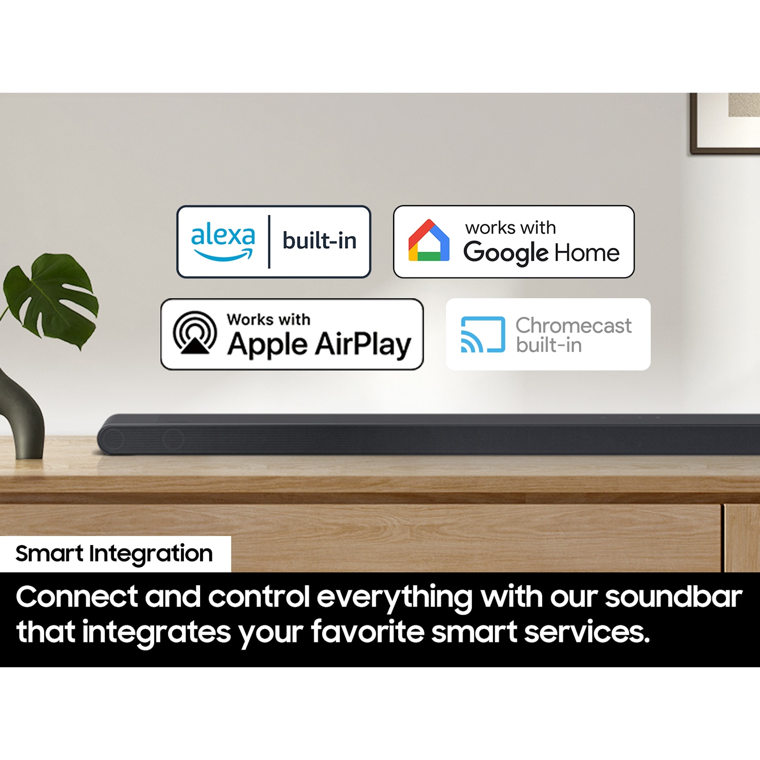 Samsung Ultra-slim 3.1.2 Channel Dolby Atmos Smart Sound Bar with Bluetooth & Wireless Subwoofer - Titan Black, Titan Black, hires