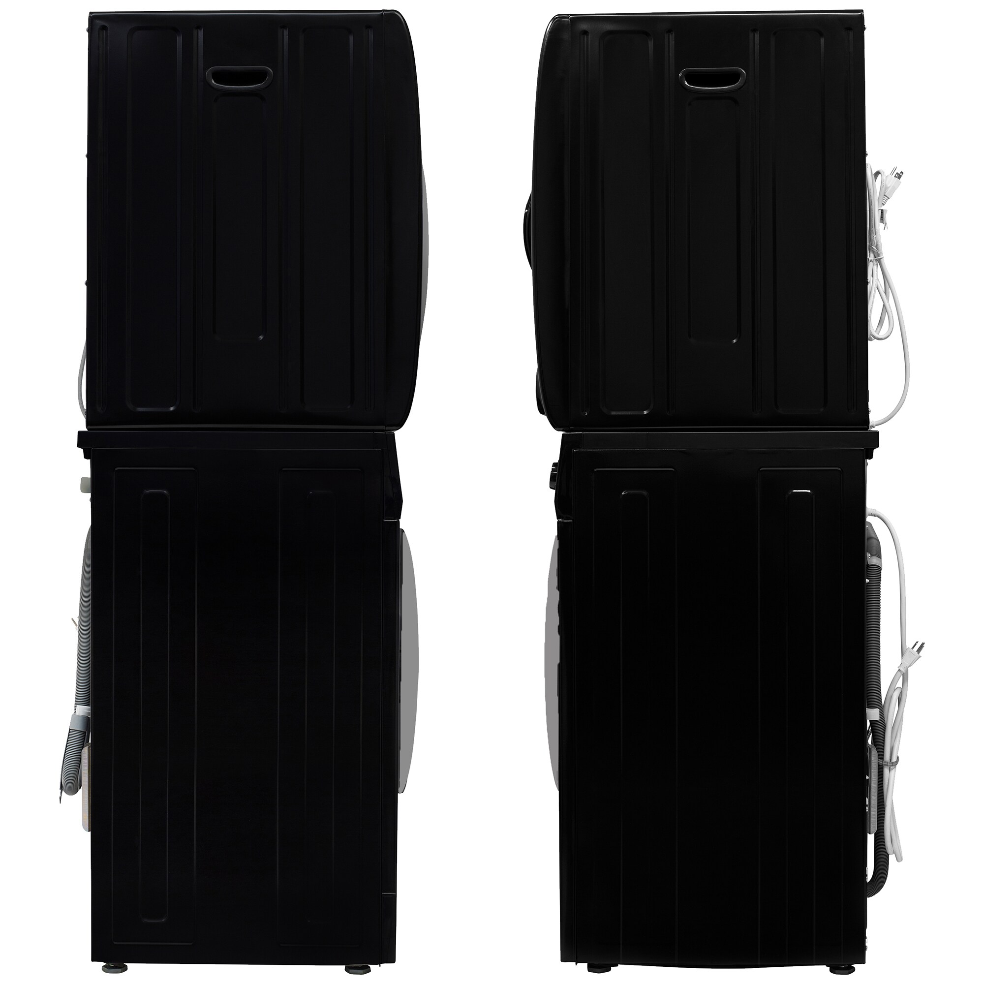 Equator 24 in. 1.6 cu. ft. Electric Front Load Laundry Center with Pet Cycle, Sanitize Cycle & Sensor Dry - Black, Black, hires