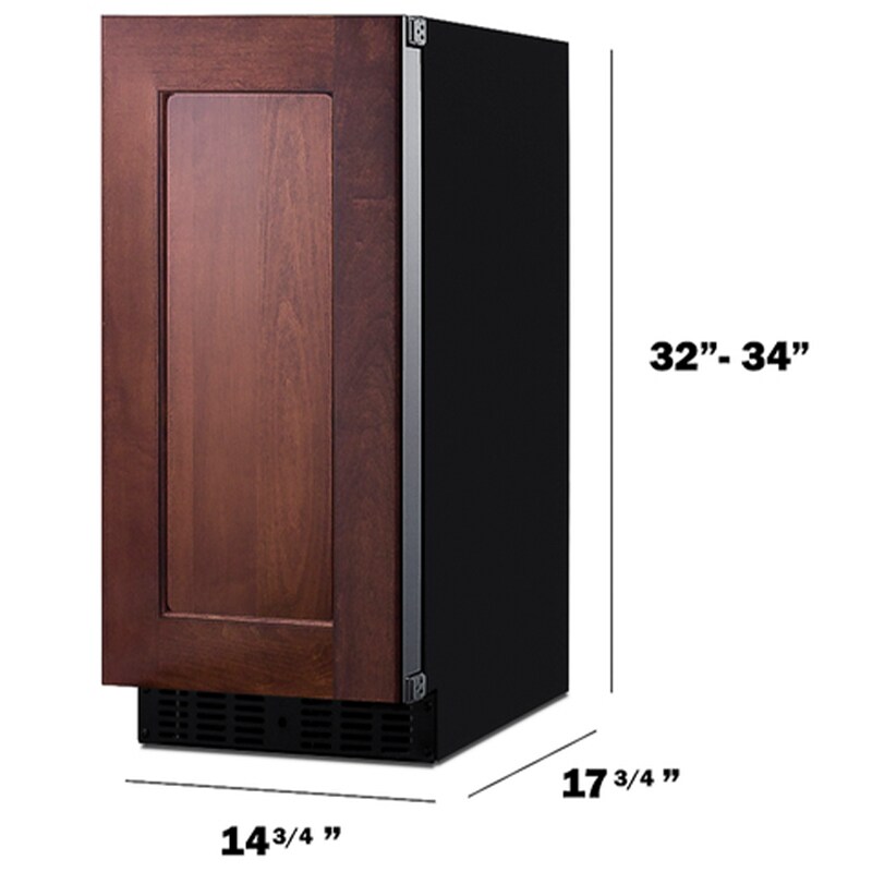 Summit 15 in. 1.7 cu. ft. Undercounter Refrigerator - Custom Panel Ready, , hires
