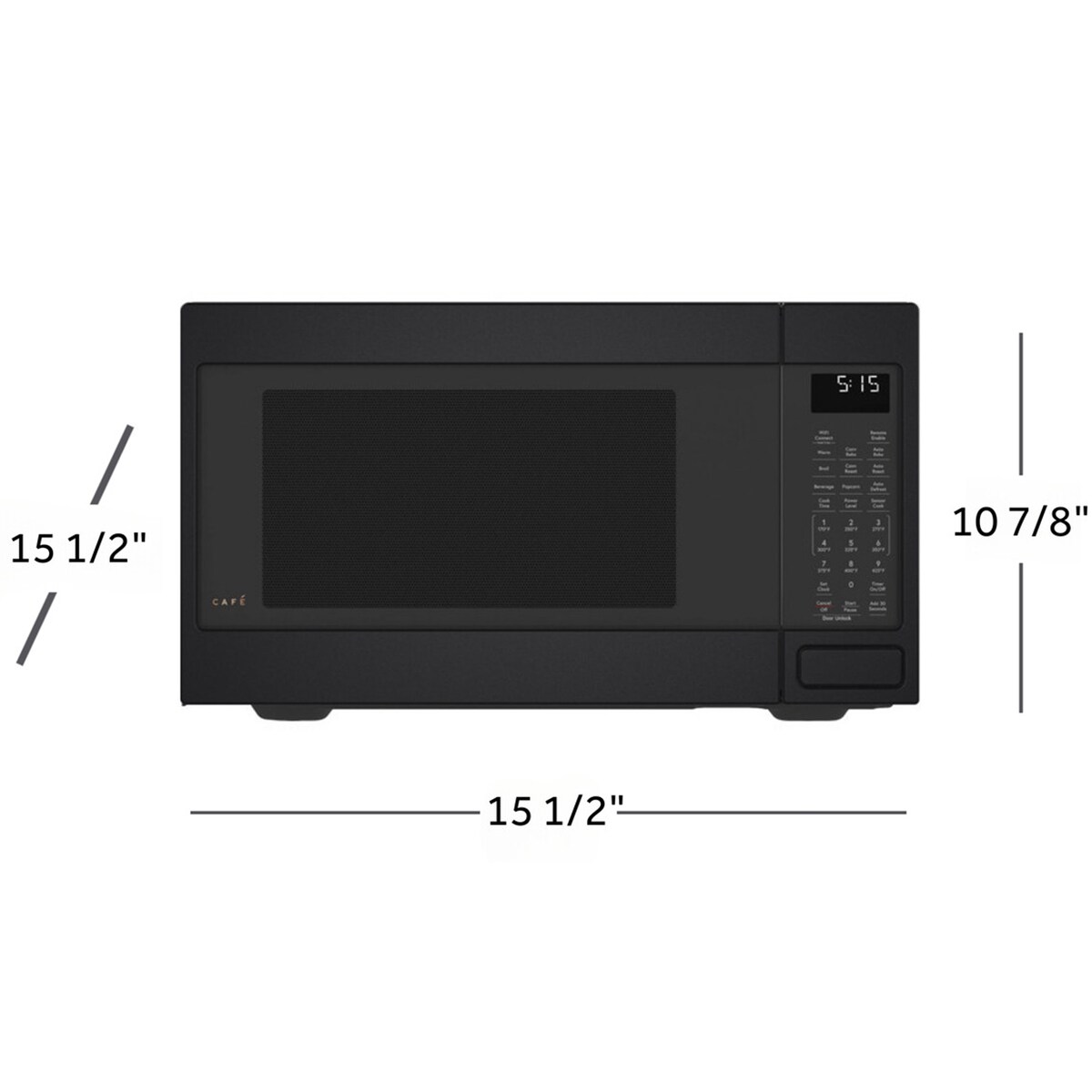 Cafe 22 in. 1.5 cu. ft. 1000W Smart Countertop Microwave with Convection & Sensor Cooking - Matte Black, , hires