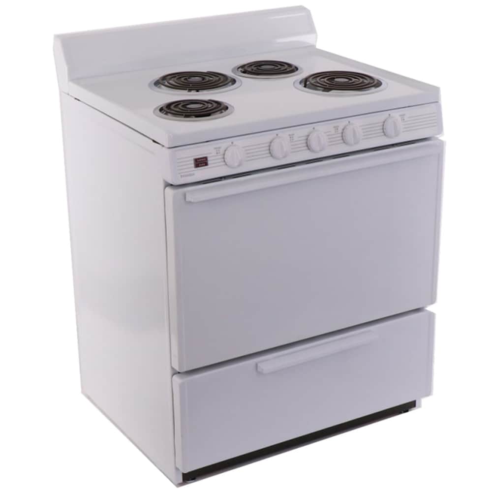Premier 30 in. 3.9 cu. ft. Electric Range with Coil Burners - White, , hires