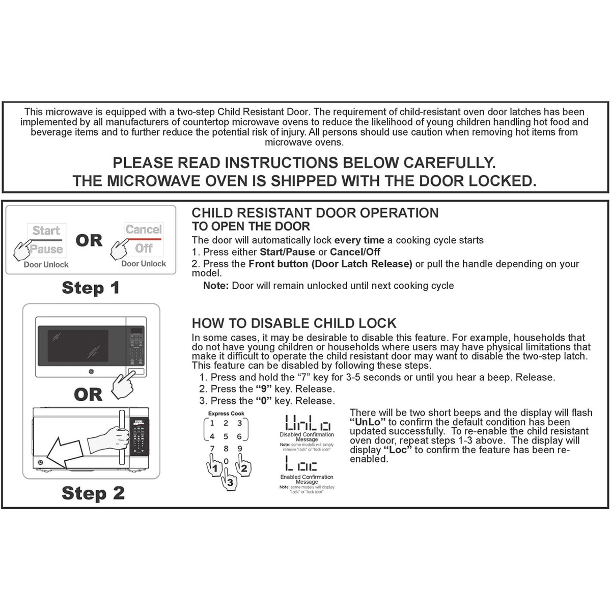 GE 20 in. 1.1 cu. ft. 950W Countertop Microwave - Stainless Steel, Stainless Steel, hires