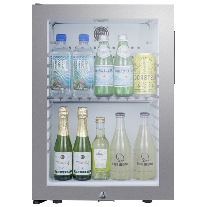 Summit 16 in. 1.2 cu. ft. Compact Beverage Center with Adjustable Shelves & Digital Control - Stainless Steel, , hires