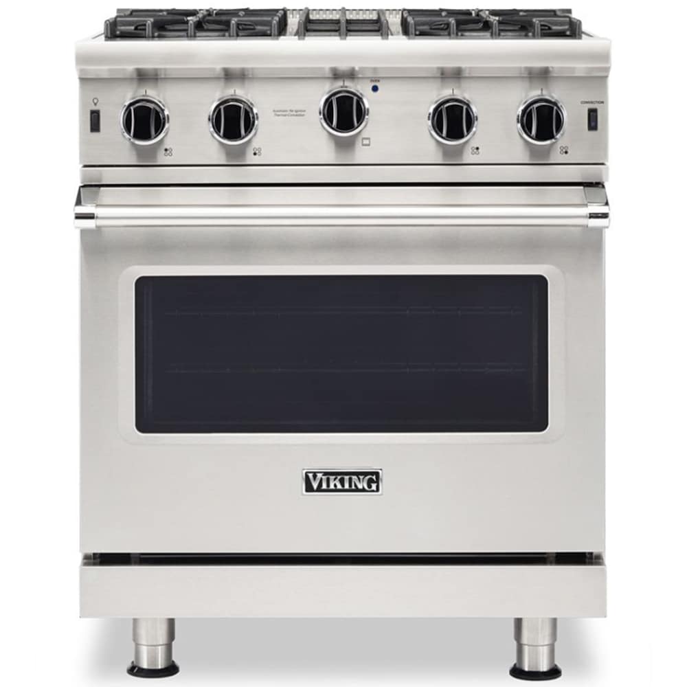 Viking 5 Series 30 in. 4 cu. ft. Standard Convection Gas Range with Open Burners - Stainless Steel, , hires