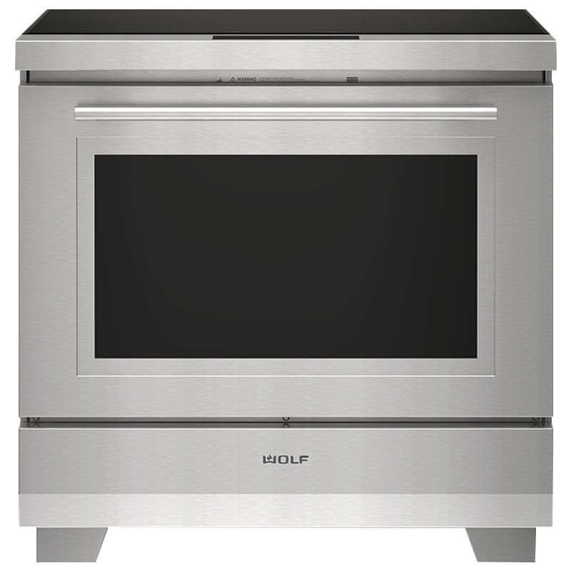 Wolf 36 in. 6.3 cu. ft. Smart Dual Convection Electric Range with Smoothtop Burners - Stainless Steel, , hires