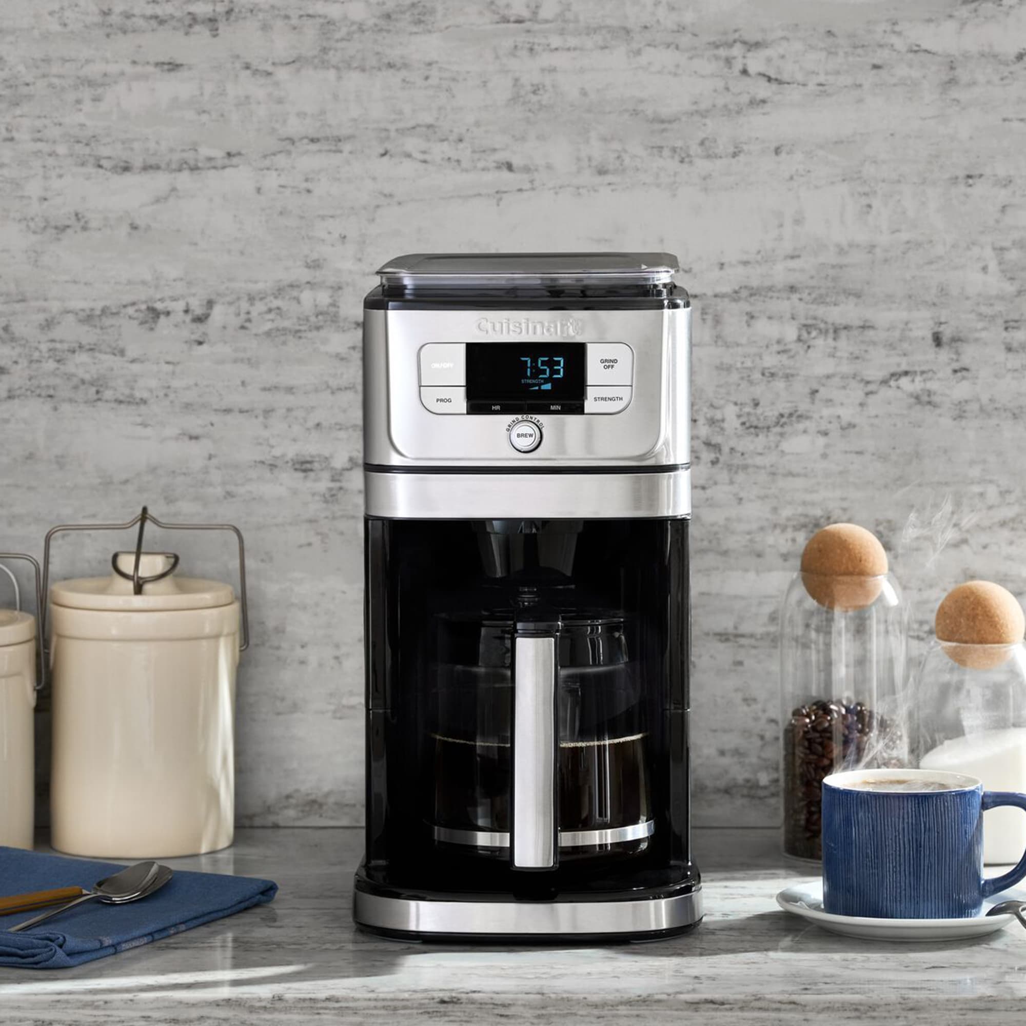 Cuisinart Burr Grind & Brew 12 Cup Coffee Maker - Black Stainless, , hires