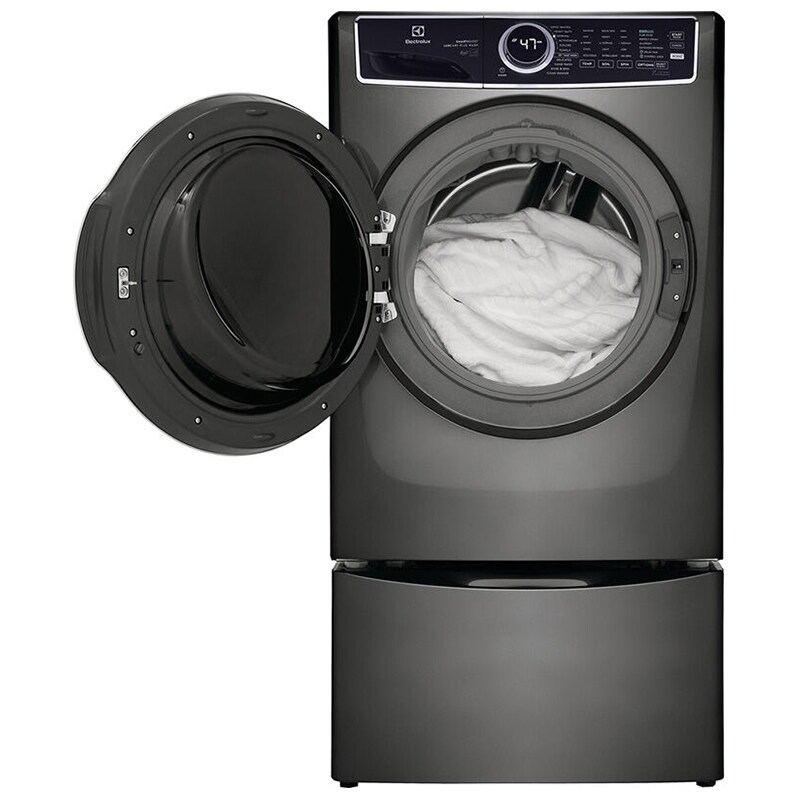 Electrolux 600 Series 27 in. 4.5 cu. ft. Stackable Front Load Washer with Perfect Steam, LuxCare Plus Wash System & SmartBoost -Titanium, Titanium, hires