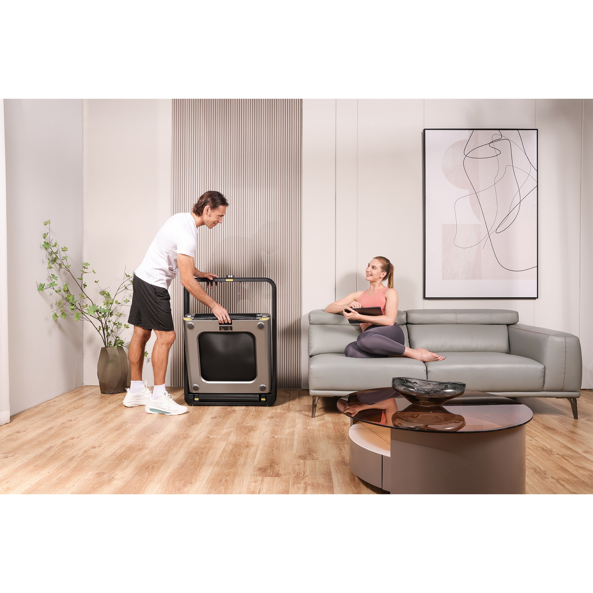 Kingsmith Double Fold And Stow Treadmill - Black, , hires