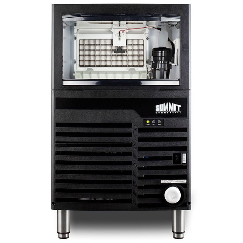 Summit 21 in. Built-In Undercounter Commercial-Use Ice Maker with 27 lb. Ice Storage, Auto-Defrost & Digital Control - Black, , hires