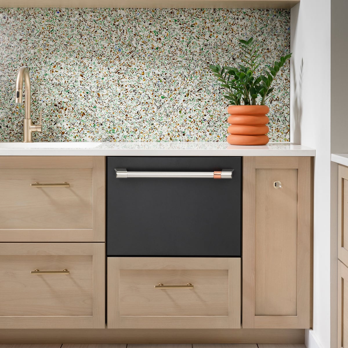 Cafe 24 in. Smart Dishwasher with Top Control & 45 dBa Sound Level - Matte Black, , hires