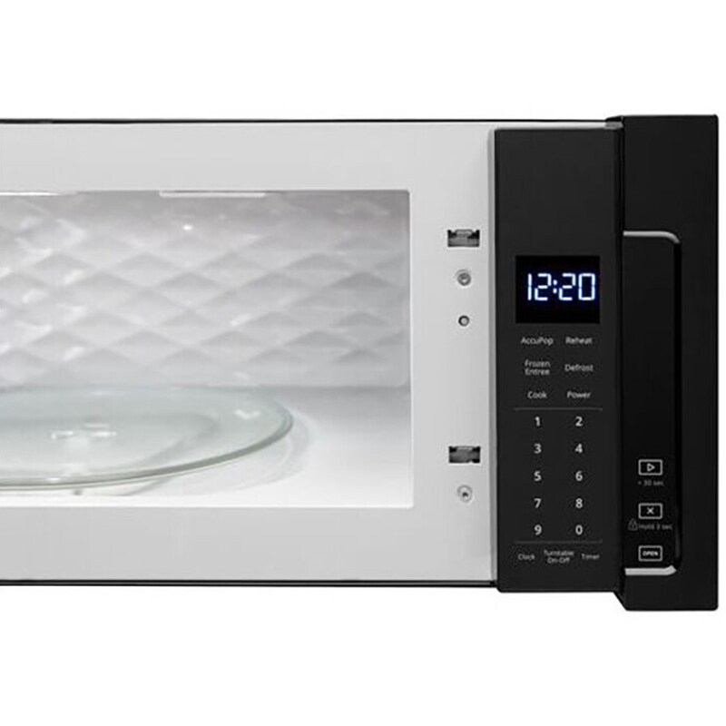 Whirlpool 30 in. 1.1 cu. ft. 1000W Low Profile Over-the-Range Microwave with 400 CFM - Black, Black, hires