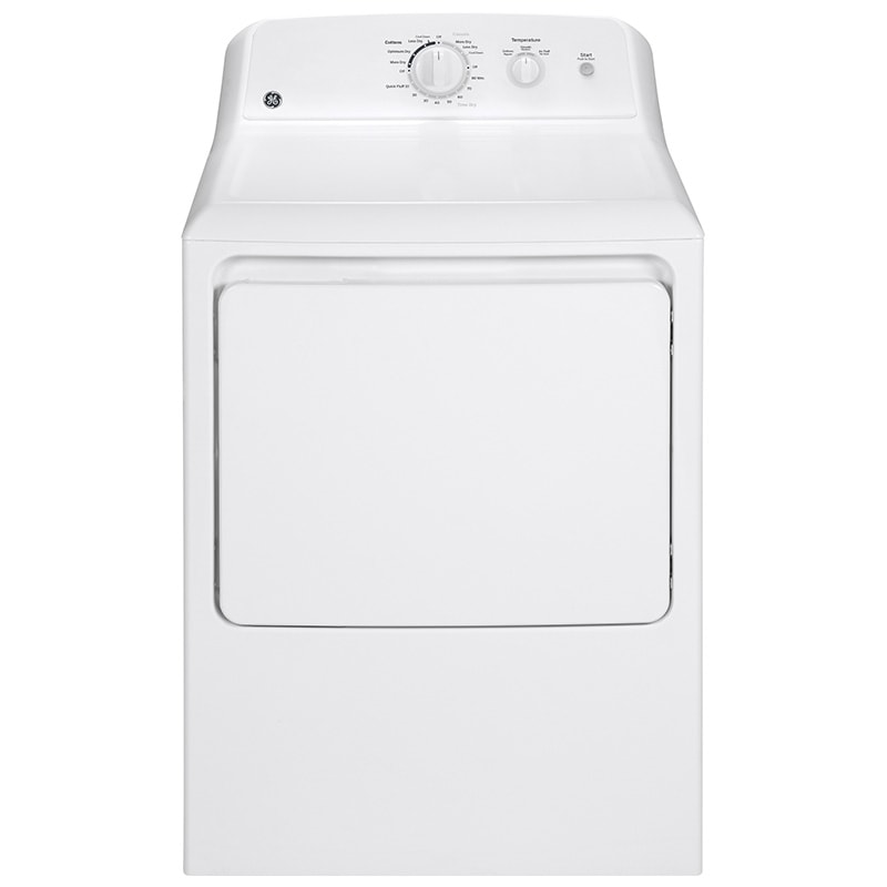 GE 27 in. 6.2 cu. ft. Gas Dryer with Aluminized Alloy Drum White P