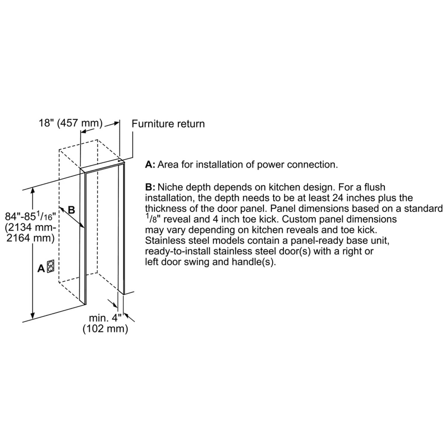 Thermador Freedom Collection 18 in. Built-in Smart Wine Cooler with Wood Racks, Dual Temperature Zones & 58 Bottle Capacity - Custom Panel Ready, , hires