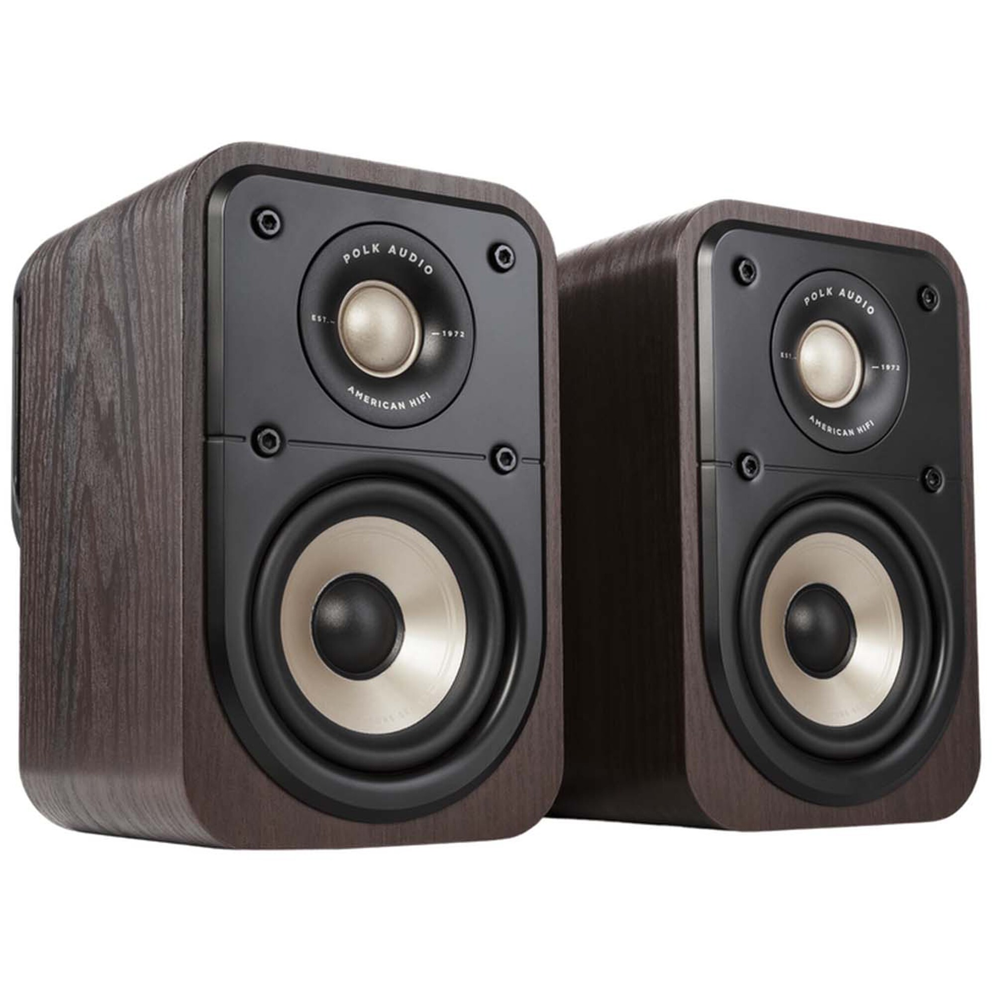 Polk Signature Elite ES10 High Quality Wall-Mountable Satellite Surround Speakers (Pair) - Brown, Brown, hires
