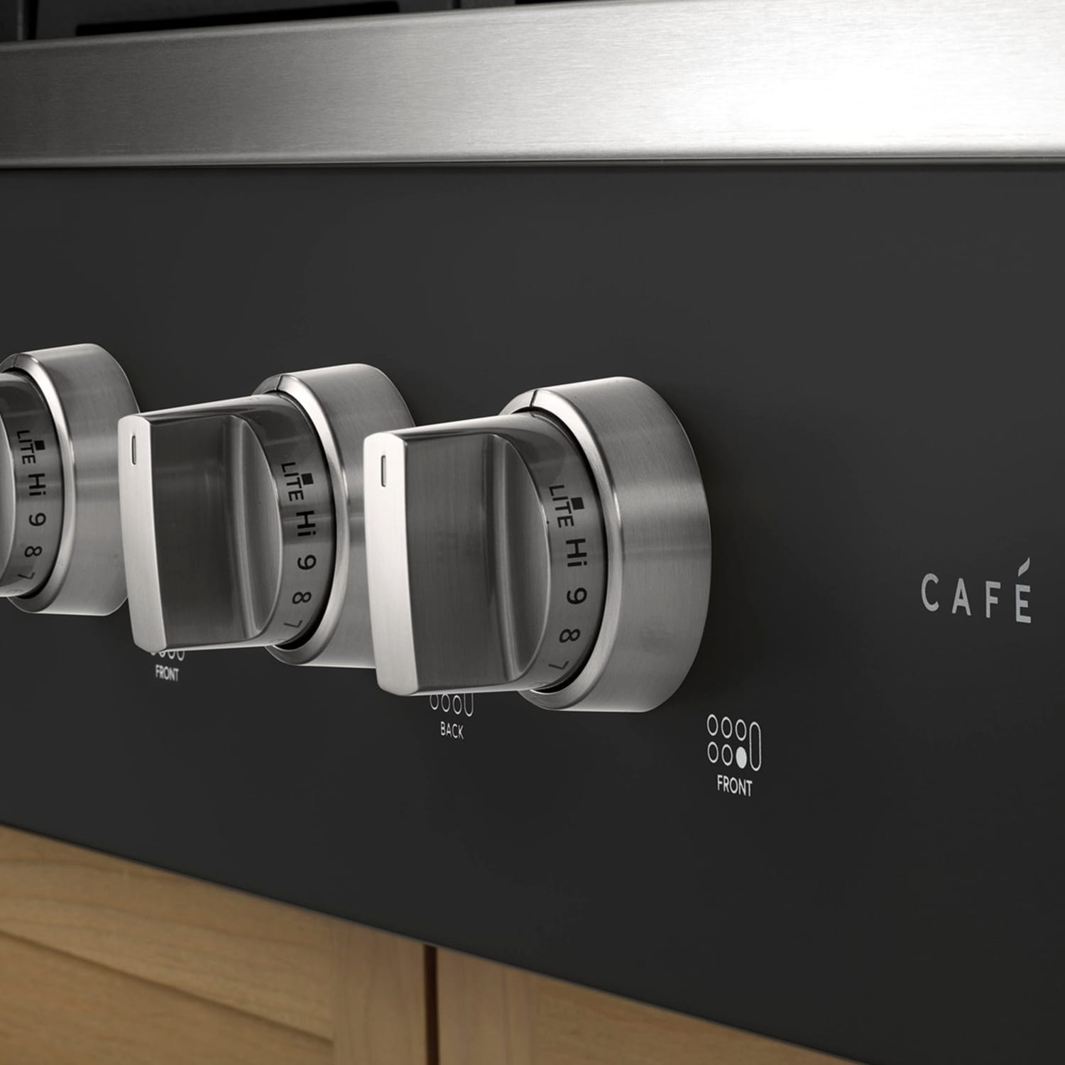 Cafe 36 in. 6-Burner Natural Gas Rangetop with Simmer Burner & Power Burner - Matte Black, Matte Black, hires