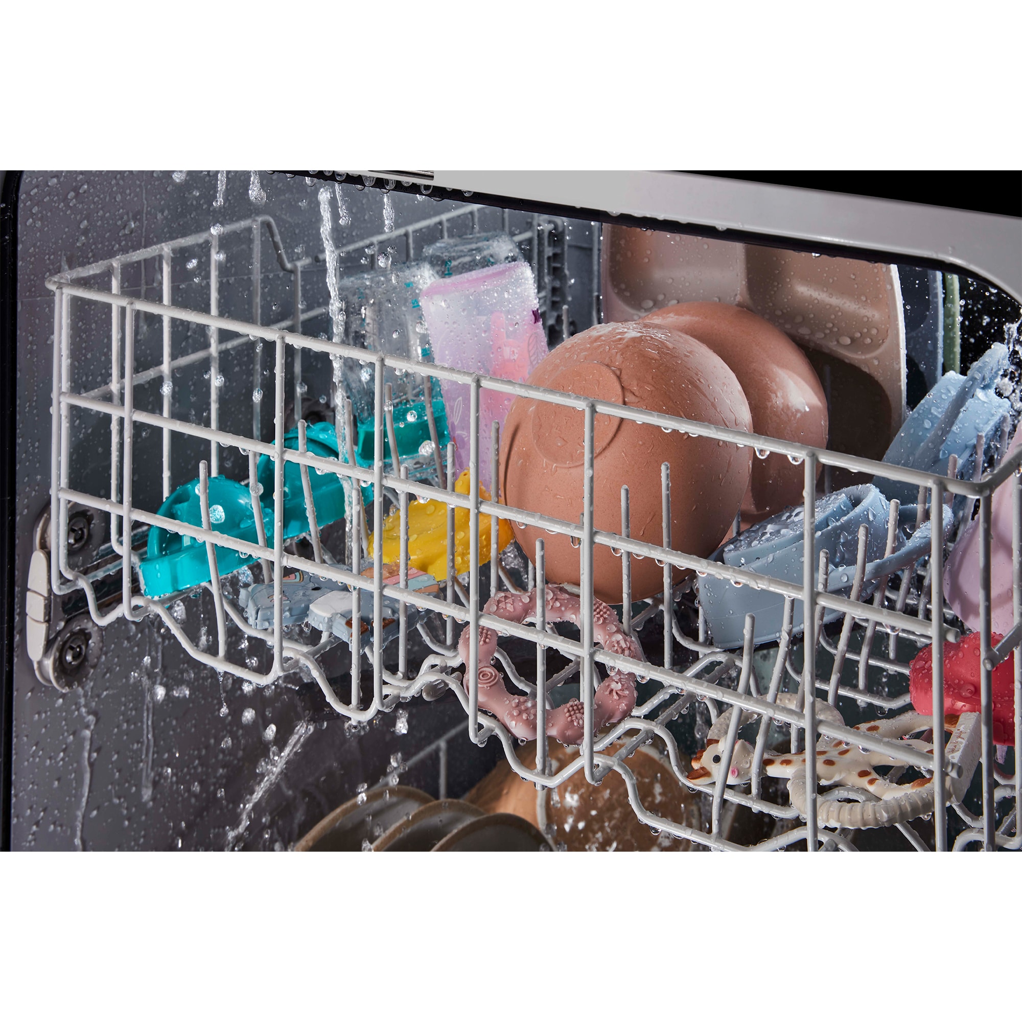 Whirlpool 24 in. Front Control Dishwasher with 57 dBa Sound Level & Pocket - Biscuit, Biscuit, hires