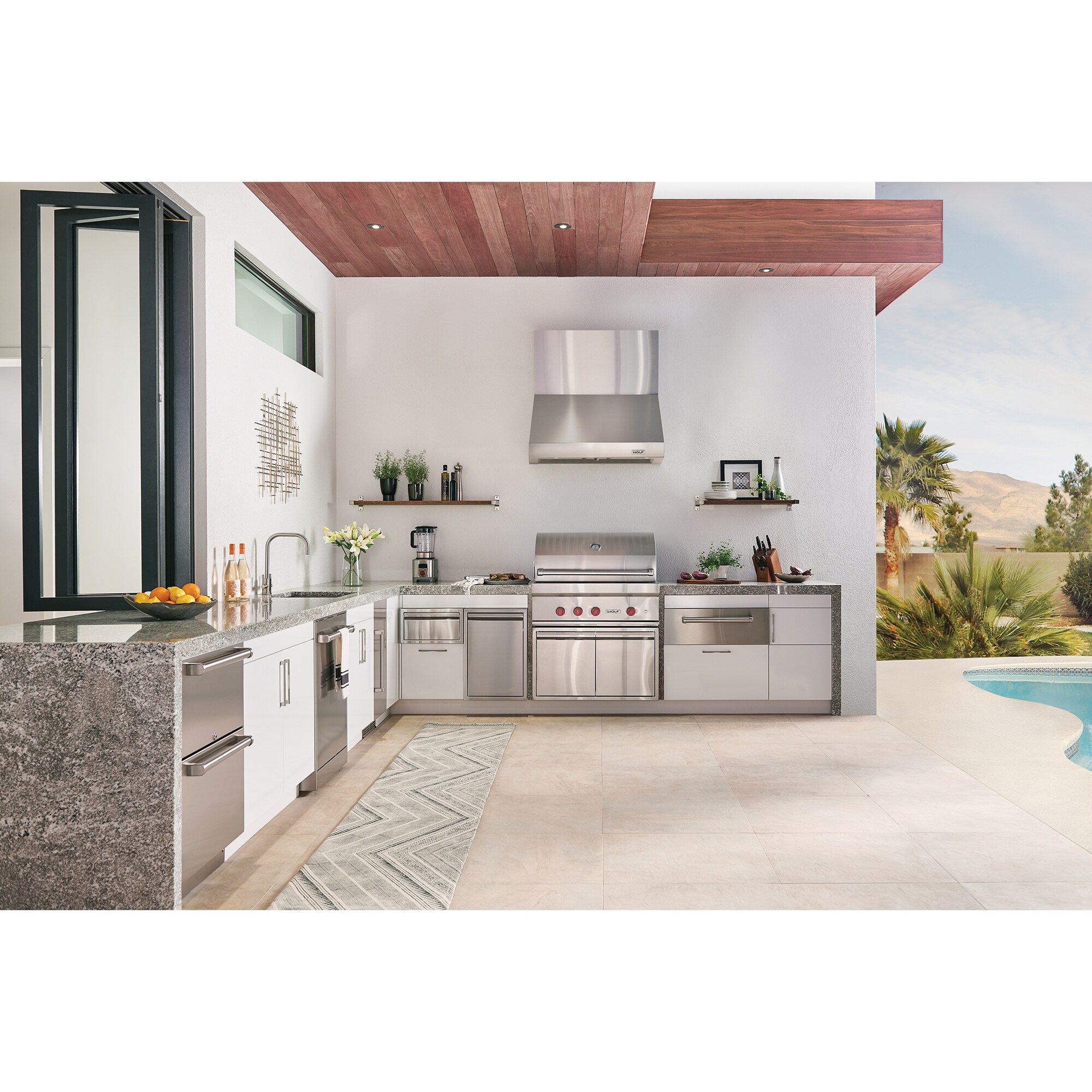 Wolf 36 in. Convertible Canopy Pro Style Style Range Hood with 2 LED Lights - Stainless Steel, , hires