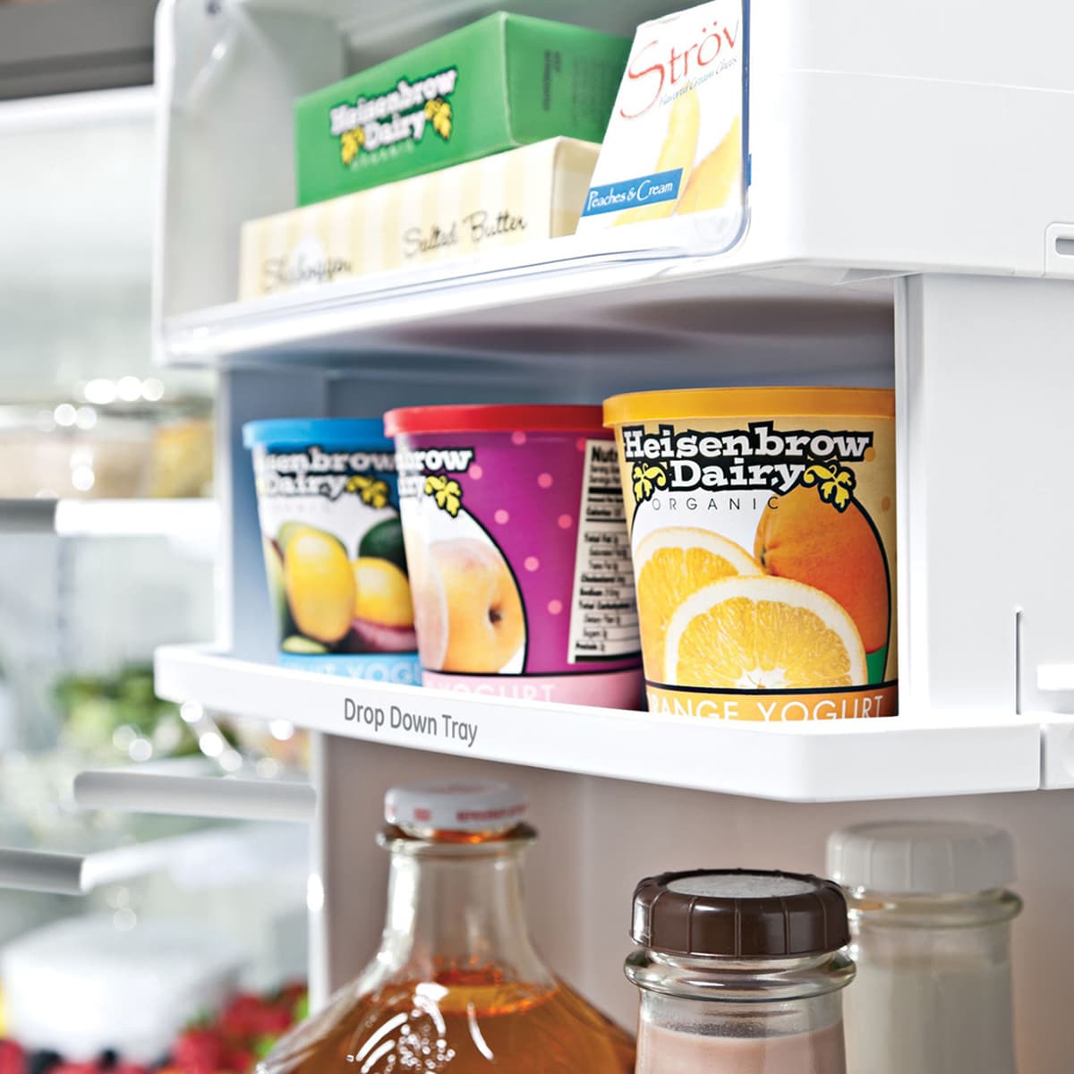 GE Profile 36 in. 27.7 cu. ft. French Door Refrigerator with Ice & Water Dispenser - Fingerprint Resistant Stainless, Fingerprint Resistant Stainless, hires