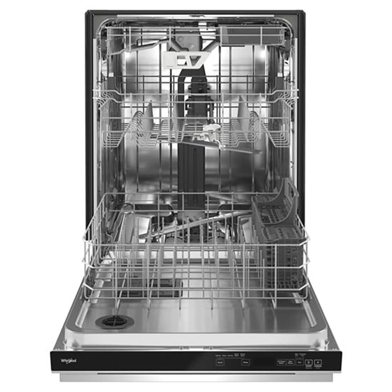 Whirlpool 24 in. Top Control Dishwasher with 41 dBa Sound Level & 3rd-Rack - Fingerprint Resistant Stainless, , hires