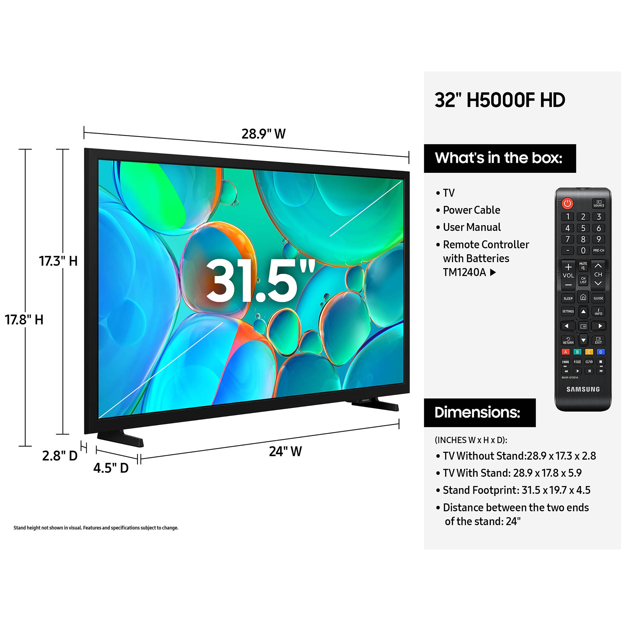 Samsung - 32" Class H5000F LED HD Smart Tizen TV, , hires