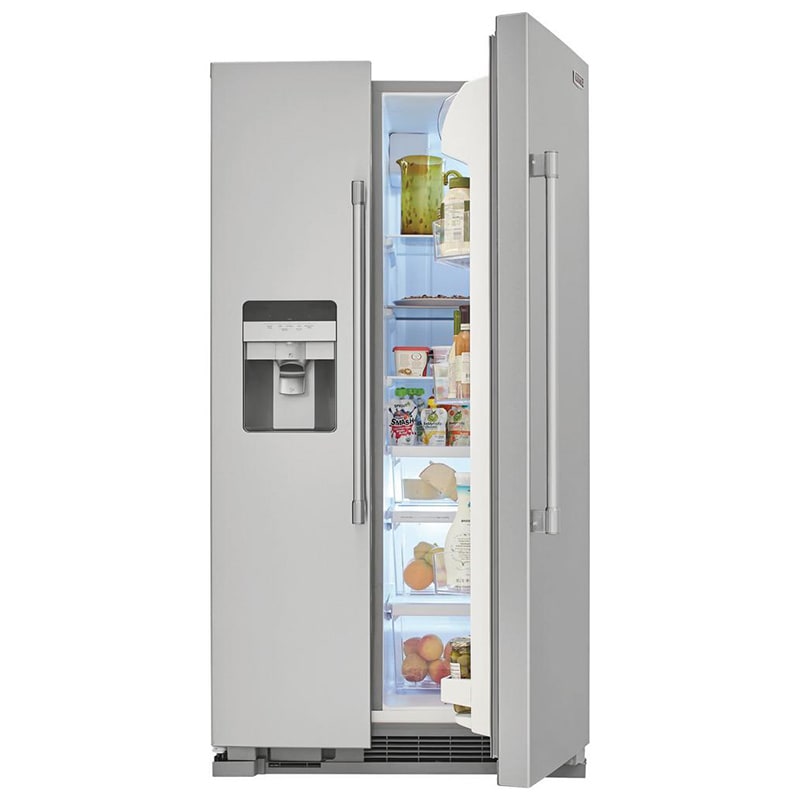 Maytag 36 in. 24.5 cu. ft. Side by Side Refrigerator with Ice & Water Dispenser - Fingerprint Resistant Stainless Steel, Fingerprint Resistant Stainless, hires