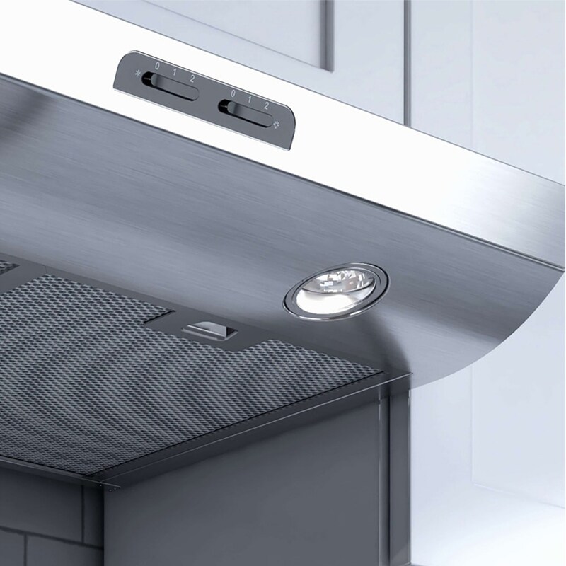 XO 30 in. Convertible Standard Style Range Hood with 350 CFM, 2 Fan Speeds & 2 Halogen Lights - Black, Black, hires