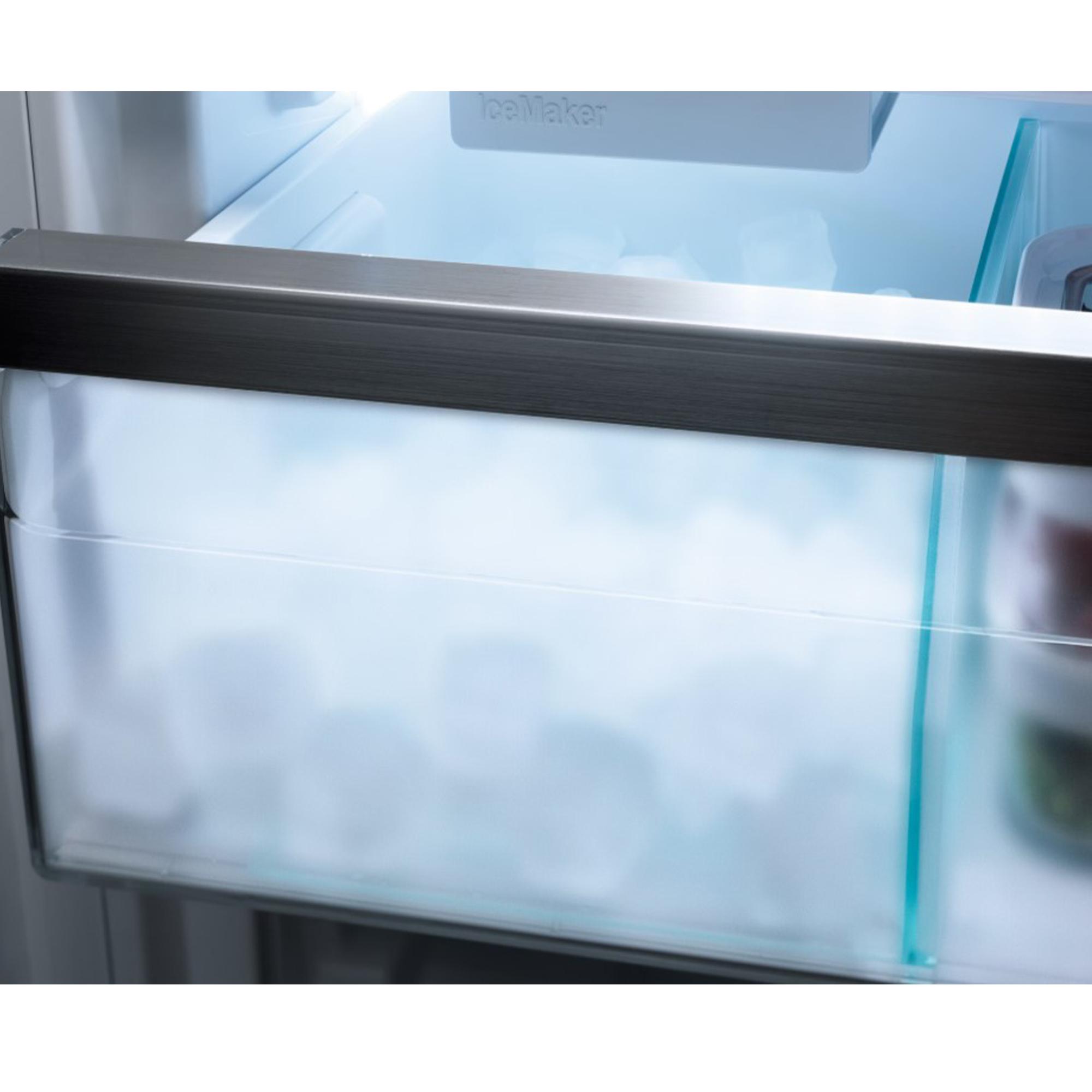 Miele 24 in. 13.2 cu. ft. Smart Counter Depth Bottom Freezer Refrigerator with Ice Maker - Clean Steel, , hires