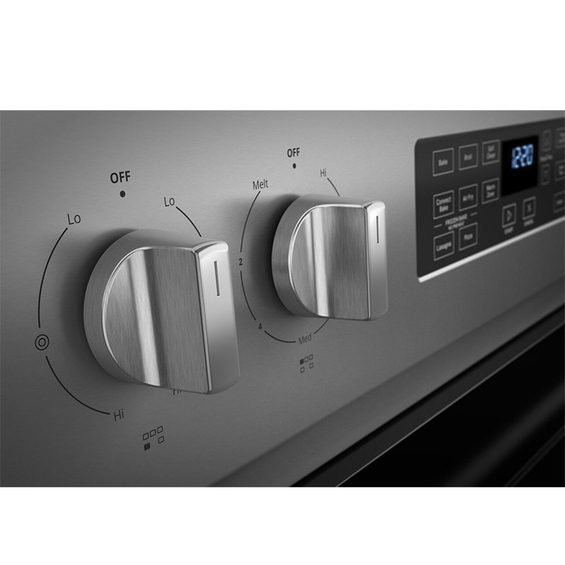 Whirlpool 30 in. 5.3 cu. ft. Air Fry Standard Convection Electric Range with Radiant Burners - Stainless Steel, , hires