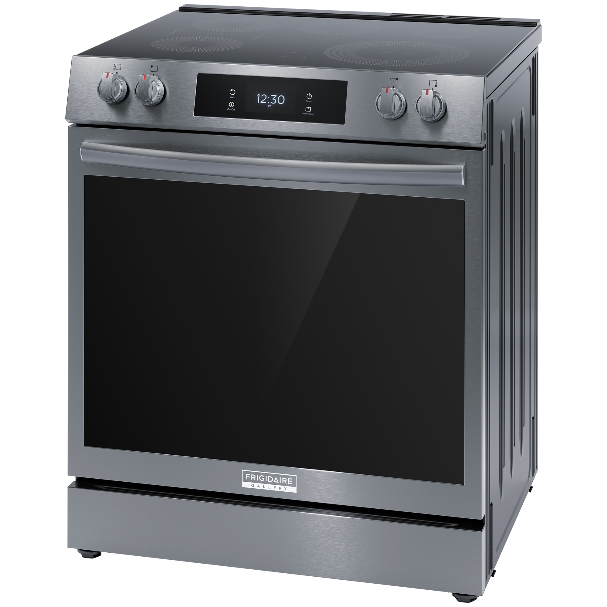Frigidaire Gallery 30 in. 6.2 cu. ft. Air Fry True European Convection Steam Electric Range with Smoothtop Burners - Black Stainless, , hires