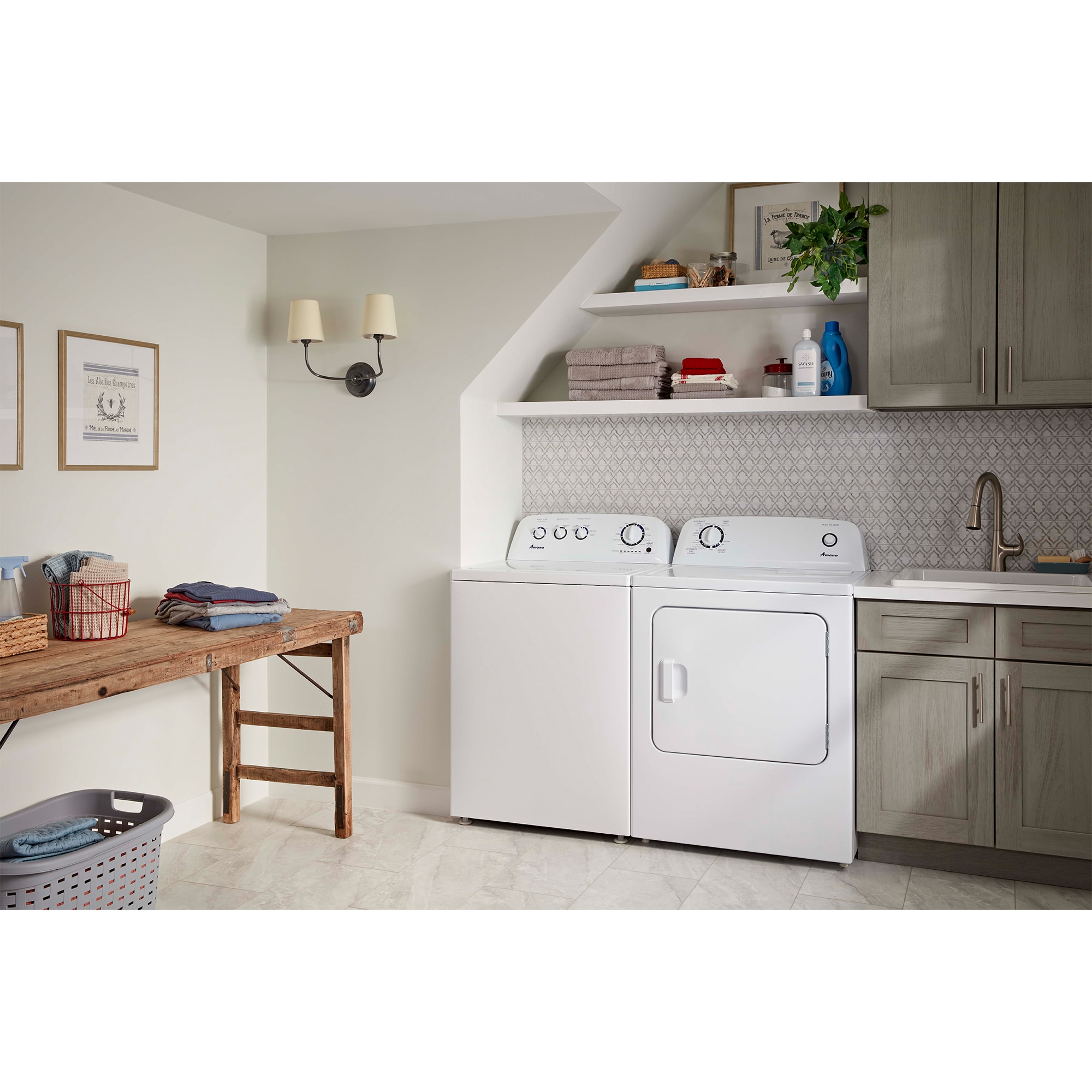 Amana 28 in. 3.8 cu. ft. Top Load Washer with High-Efficiency Agitator - White, , hires
