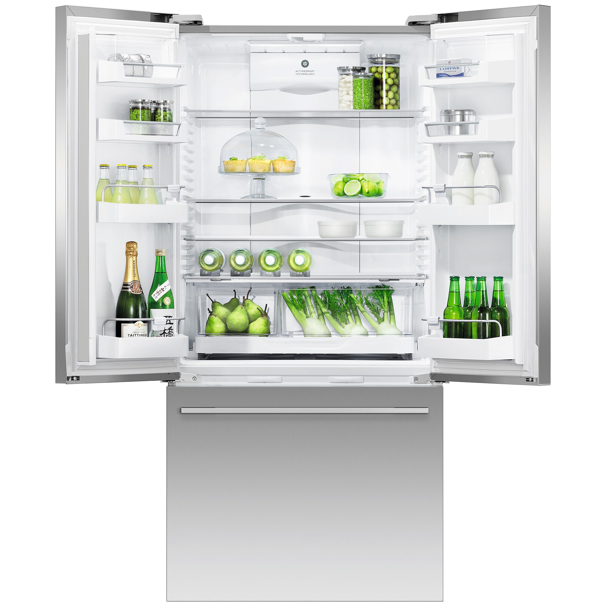 Fisher & Paykel Series 7 31 in. 16.9 cu. ft. Smart Counter Depth French Door Refrigerator with Water Dispenser - Stainless Steel, , hires