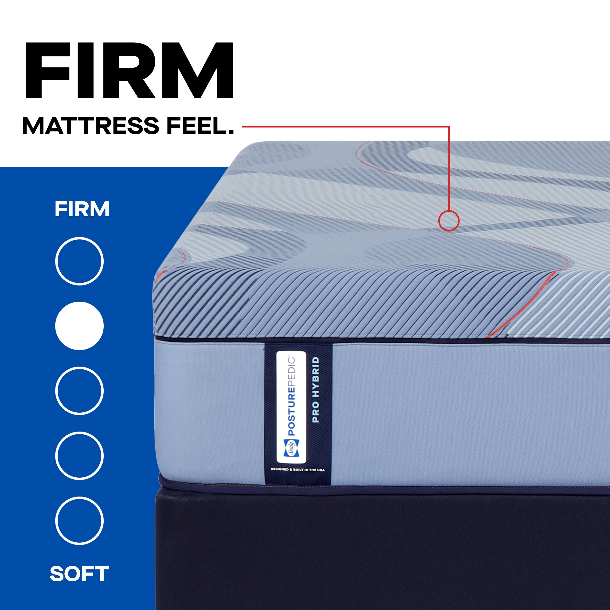 Sealy Reno Posturepedic Pro Firm Hybrid Full Size Mattress, , hires