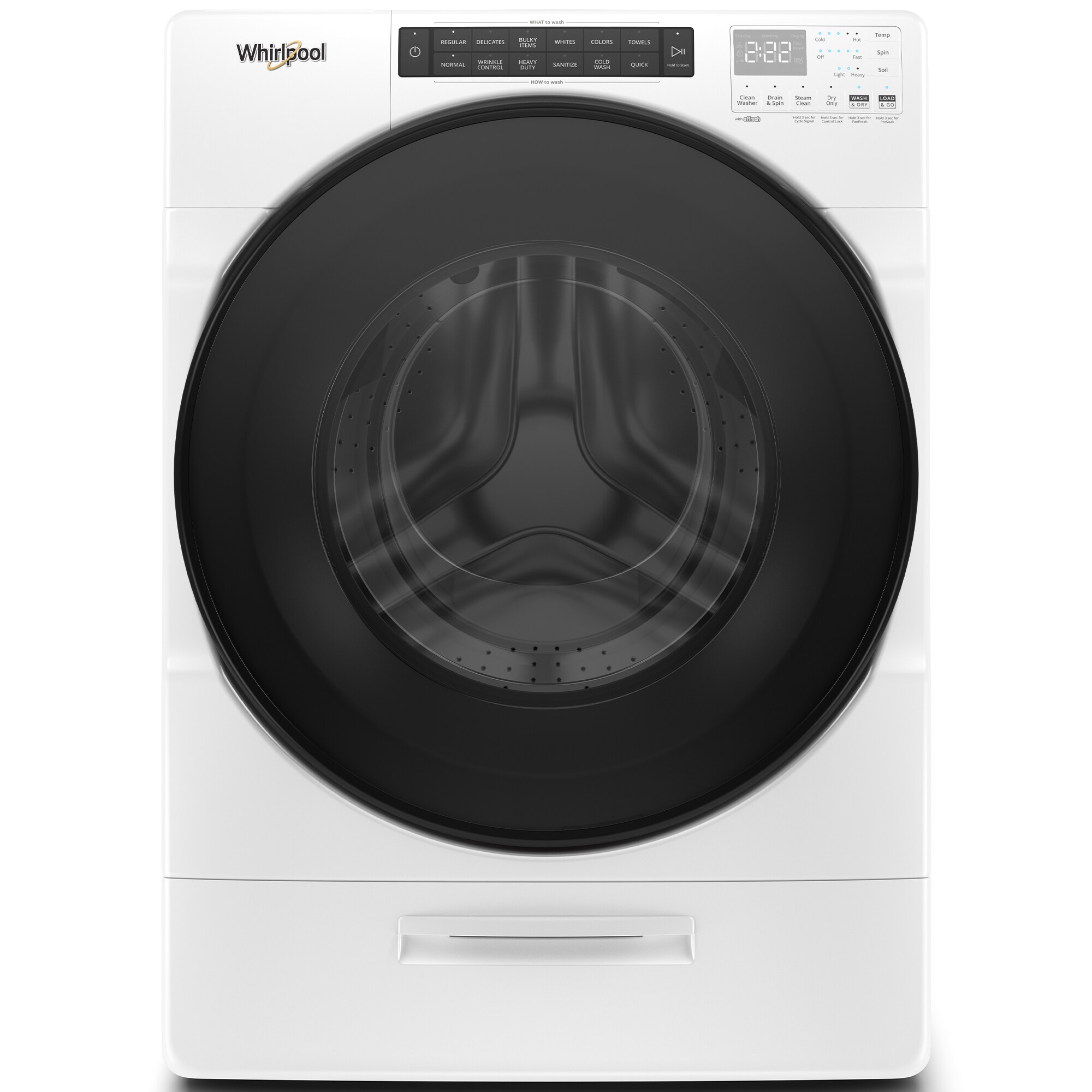 Whirlpool 27 in. 4.5 cu. ft. Electric All-in-One Front Load Washer-Dryer Combo with 1 Dryer Program & Wrinkle Care - White, , hires