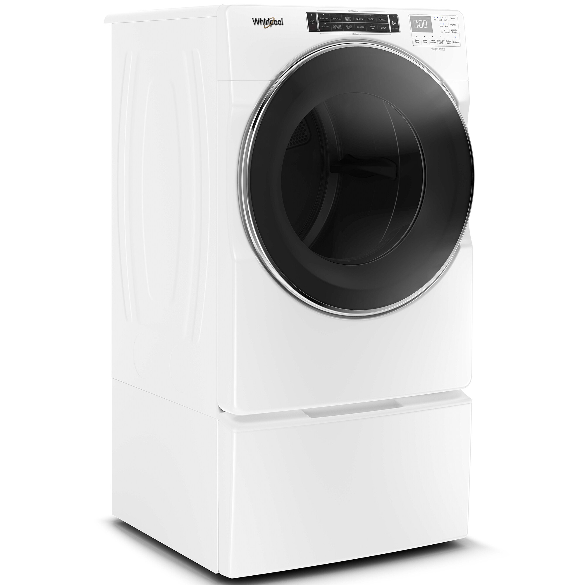 Whirlpool 27 in. 7.4 cu. ft. Stackable Gas Dryer with Sensor Dry, Sanitize & Steam Cycle White