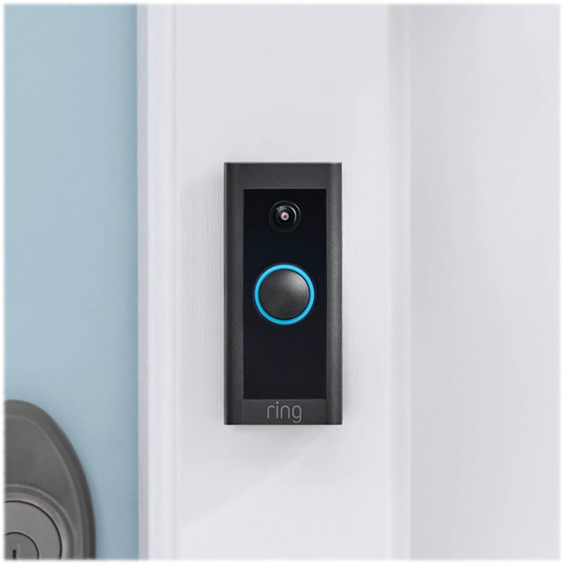 Ring - Wi-Fi Video Doorbell - Wired - Black, , hires