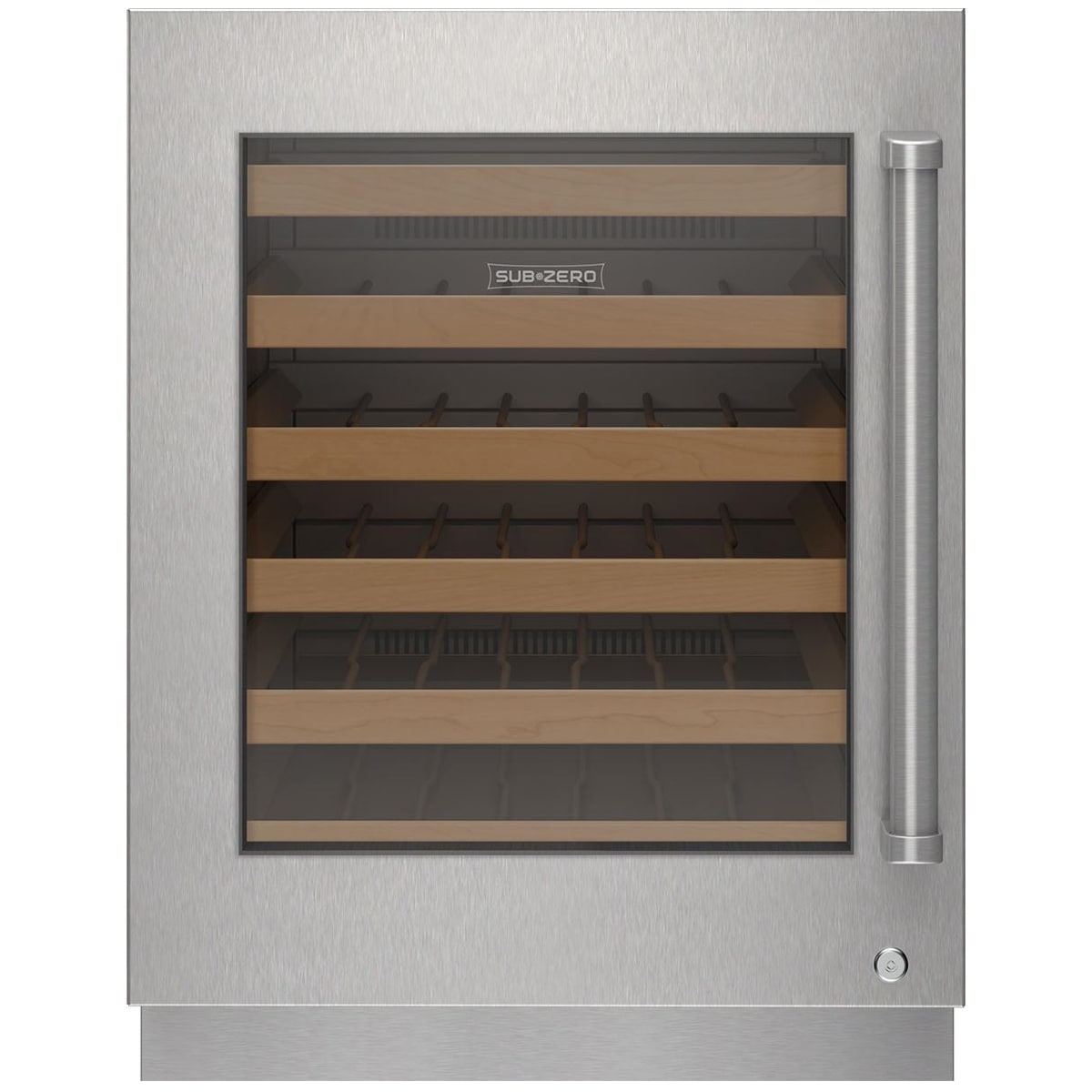 Sub-Zero Designer Series Undercounter ADA Height 24 in. Left Hinge Stainless Steel Glass Door Panel with Pro Handle and Lock, , hires