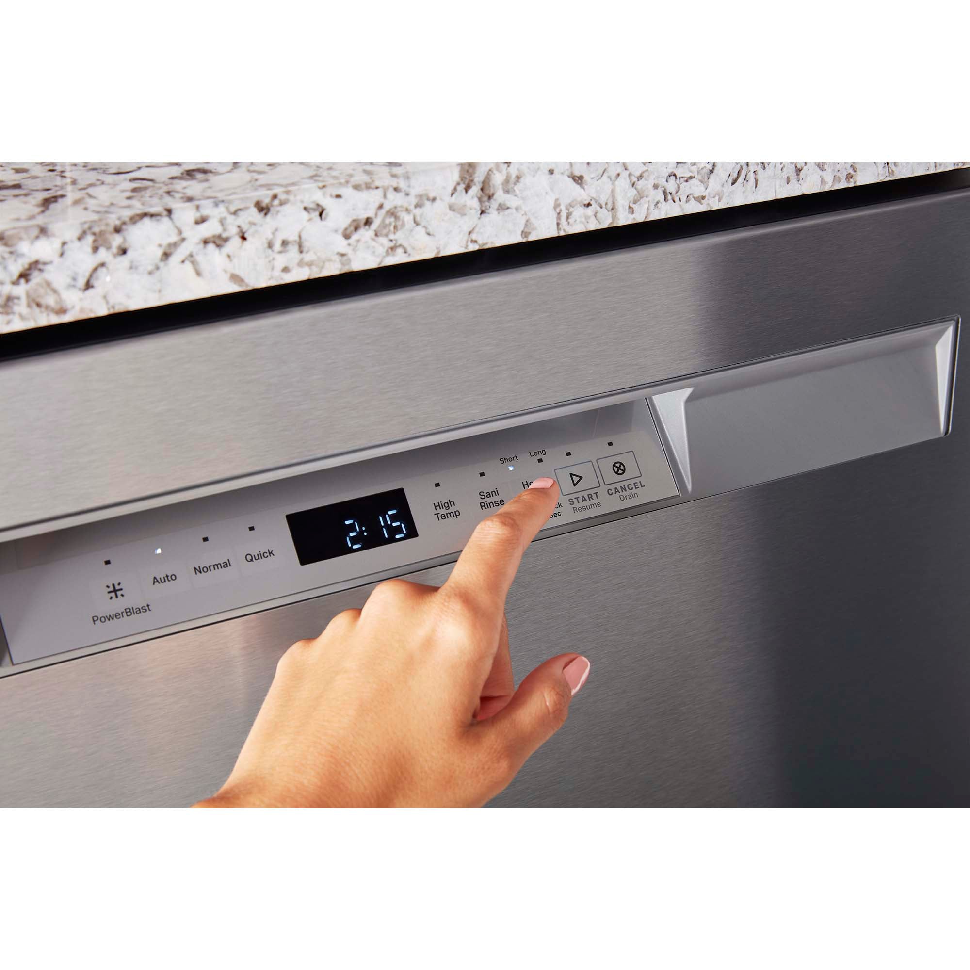 Maytag 24 in. Front Control Dishwasher with 50 dBa Sound Level & Pocket - Fingerprint Resistant Stainless, Fingerprint Resistant Stainless, hires