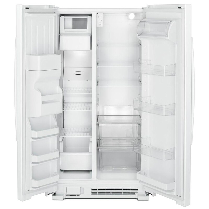 Amana 36 in. 24.6 cu. ft. Side by Side Refrigerator with Ice & Water Dispenser - White, White, hires
