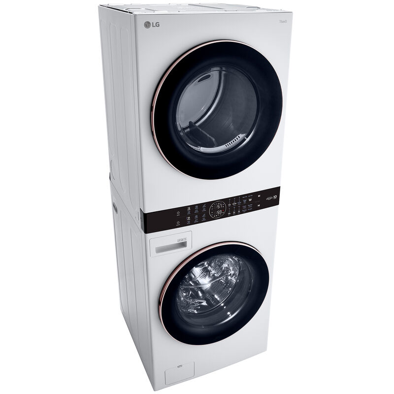 LG 27 in. WashTower with 4.5 cu. ft. Washer with 6 Wash Programs & 7.4 cu. ft. Electric Dryer with 6 Dryer Programs, Sensor Dry & Wrinkle Care - White, White, hires