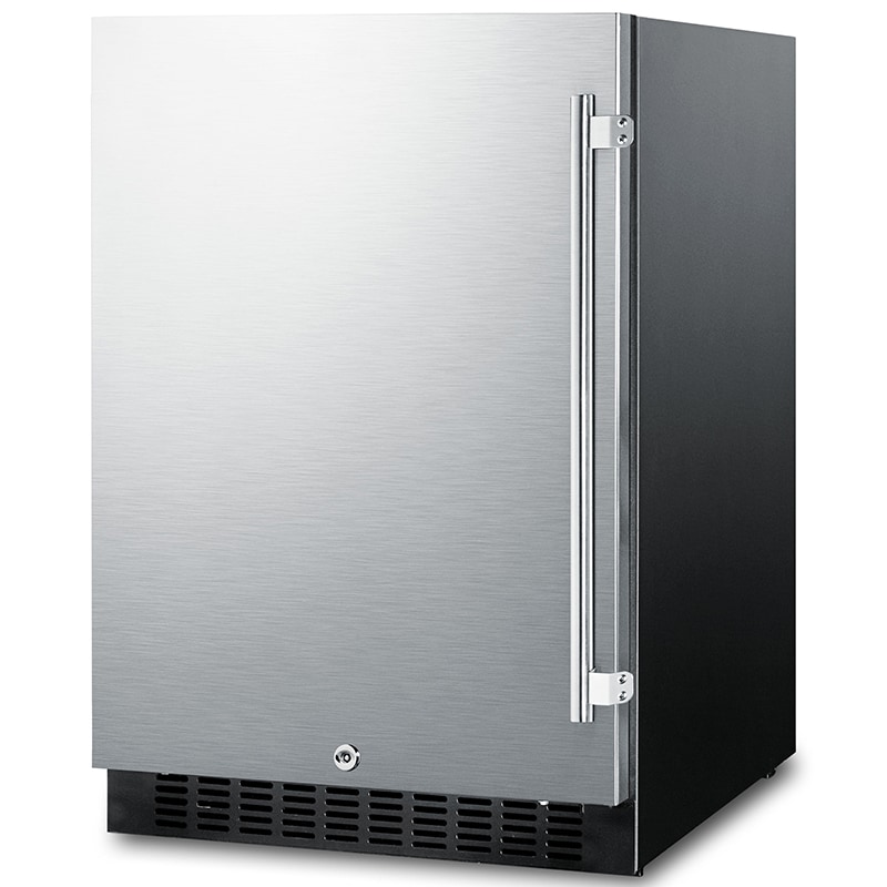 Summit 24 in. 4.6 cu. ft. Left-Hinged Undercounter Refrigerator - Stainless Steel, , hires