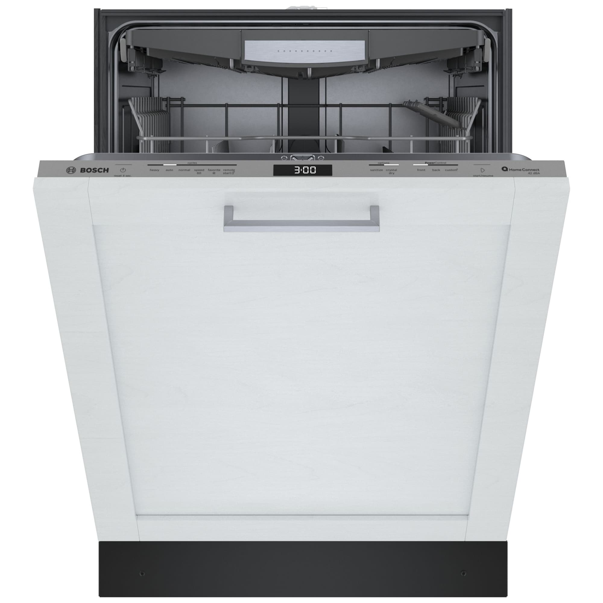 Bosch 800 Series 24 in. Top Control Smart Dishwasher with 42 dBa Sound Level, 3rd-Rack & CrystalDry - Custom Panel Ready, Custom Panel Required, hires