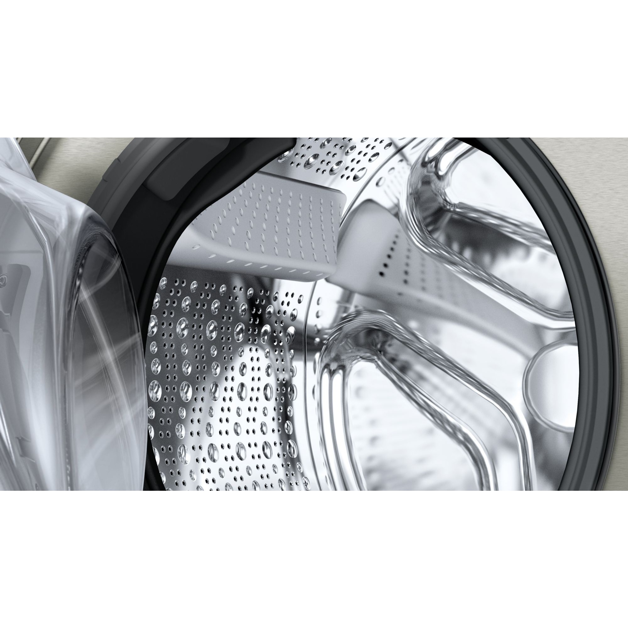 Bosch 800 Series 24 in. 2.4 cu. ft. Smart Stackable Front Load Washer with Sanitize Cycle - Pearl Steel, , hires